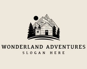 Outdoor Mountain Cabin logo design