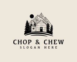 Cottage - Outdoor Mountain Cabin logo design