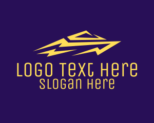 Technology - Yellow Lightning Bolts logo design