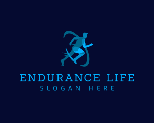 Endurance - Running Man Exercise logo design