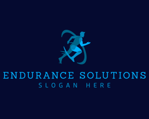 Endurance - Running Man Exercise logo design