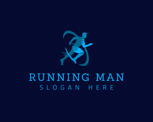 Running Man Exercise logo design