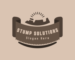 Stump - Planer Saw Carpentry logo design