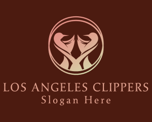 Couple - Wedding Swan Ring logo design