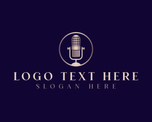 Communication - Broadcasting Audio Mic logo design