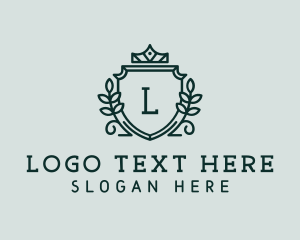Emblem - Crown Shield Regal  Boutique logo design