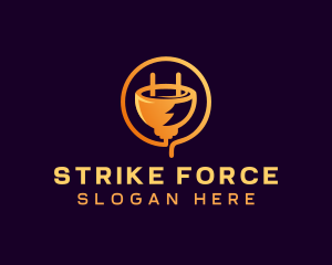 Strike - Electric Power Plug logo design