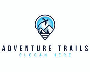 Travel Plane Location logo design