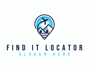 Travel Plane Location logo design