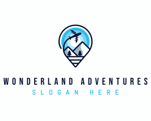 Travel Plane Location logo design