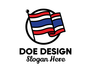 Thailand Country Flag  logo design