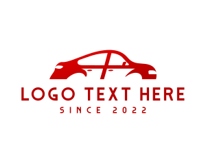 Ridesharing - Red Car Automotive logo design