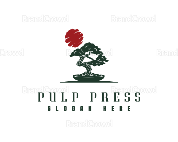 Asian Bonsai Tree Logo