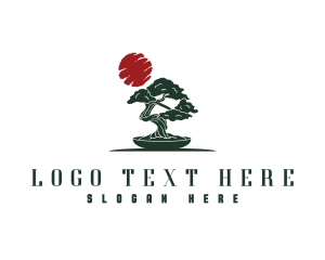  Asian Bonsai Tree Logo