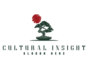  Asian Bonsai Tree logo design