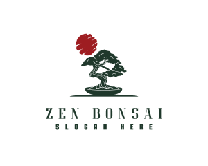  Asian Bonsai Tree logo design