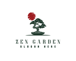  Asian Bonsai Tree logo design