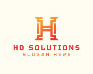 Insurance Company Letter H logo design