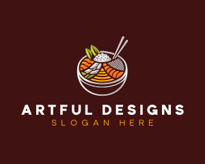 Bibimbap Fresh Meal logo design