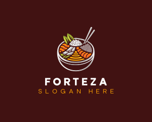 Bibimbap Fresh Meal logo design