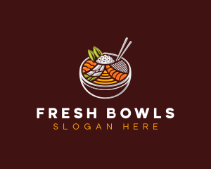 Bibimbap Fresh Meal logo design