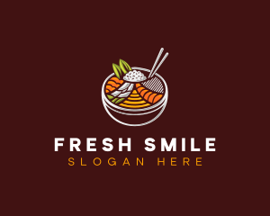 Bibimbap Fresh Meal logo design