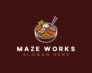 Bibimbap Fresh Meal logo design