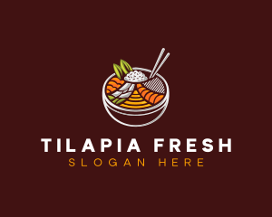 Bibimbap Fresh Meal logo design