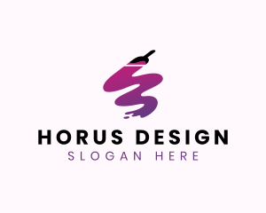 Interior Designer Paint Brush logo design