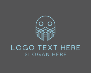 Scary - Skull House Realty logo design