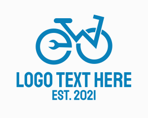 Bike Repair - Blue Bike Repair logo design