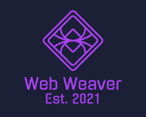 Spider - Diamond Purple Spider logo design