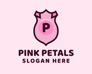 Pig Shield Lettermark logo design