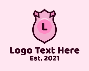 Hog - Pig Shield Letter logo design