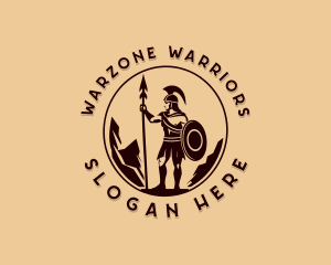 Spear Fighter Warrior logo design