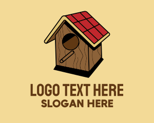 Woodwork - Isometric Bird House logo design