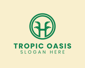 Tropic - Tropical Letter H logo design