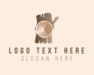 Log - Woodwork Log Nature logo design