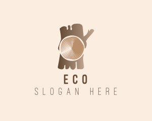 Woodwork Log Nature Logo