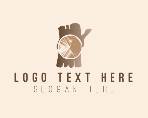 Woodcutter - Woodwork Log Nature logo design