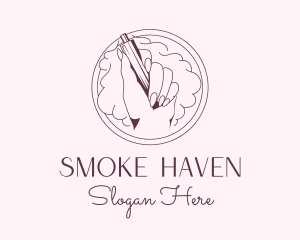 Pink Vape Smoke logo design