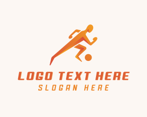 Kicker - Football Soccer Varsity Sports logo design