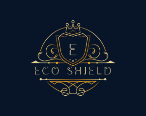 Elegant Crown Shield logo design