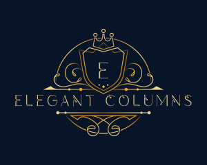 Elegant Crown Shield logo design