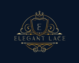 Elegant Crown Shield logo design