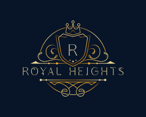 Elegant Crown Shield logo design