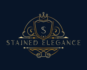 Elegant Crown Shield logo design