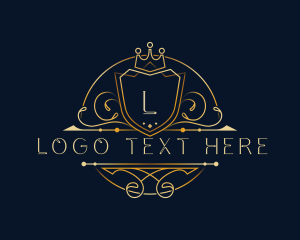 Wealth - Elegant Crown Shield logo design