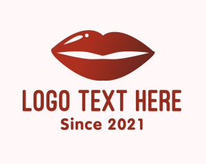 Lip Filler - Lip Gloss Makeup logo design