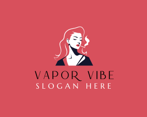 Smoking Gorgeous Woman logo design